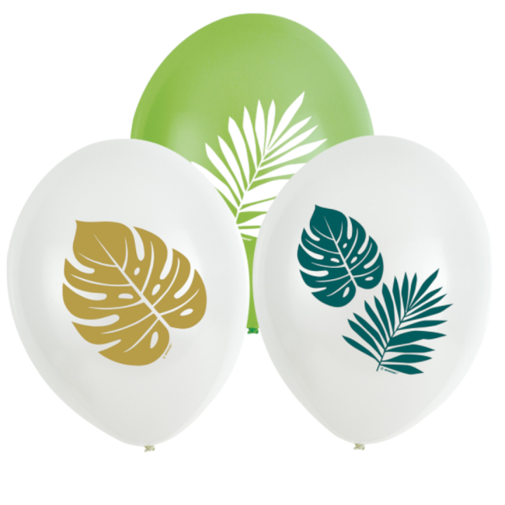 Latex ballonnen bedrukt palmblad jungle versiering