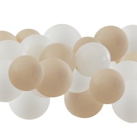 mini ballonnen mix latex beige wit 40st