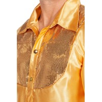 glitter shirt heren goud