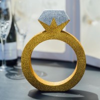 tafeldecoratie diamanten jubileum bruiloft ring