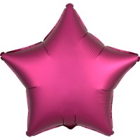 Folieballon onbedrukt fuchsia ster folie ballon
