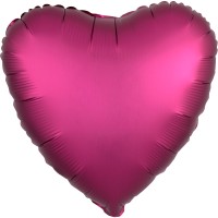 Folieballon onbedrukt fuchsia roze hart folie ballon