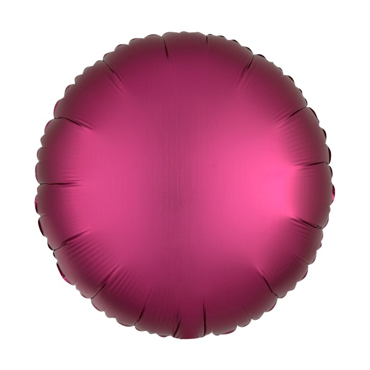 Folie ballon rond fuchsia onbedrukt folieballon