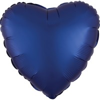 Folieballon onbedrukt navy blauw hart folie ballon