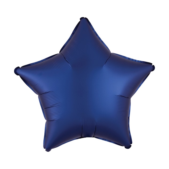 Folieballon onbedrukt navy blauw ster folie ballon