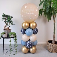 ballonnen pilaar communie decoratie blauw
