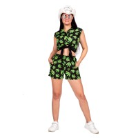 foute cannabis outfit dames carnaval kostuum