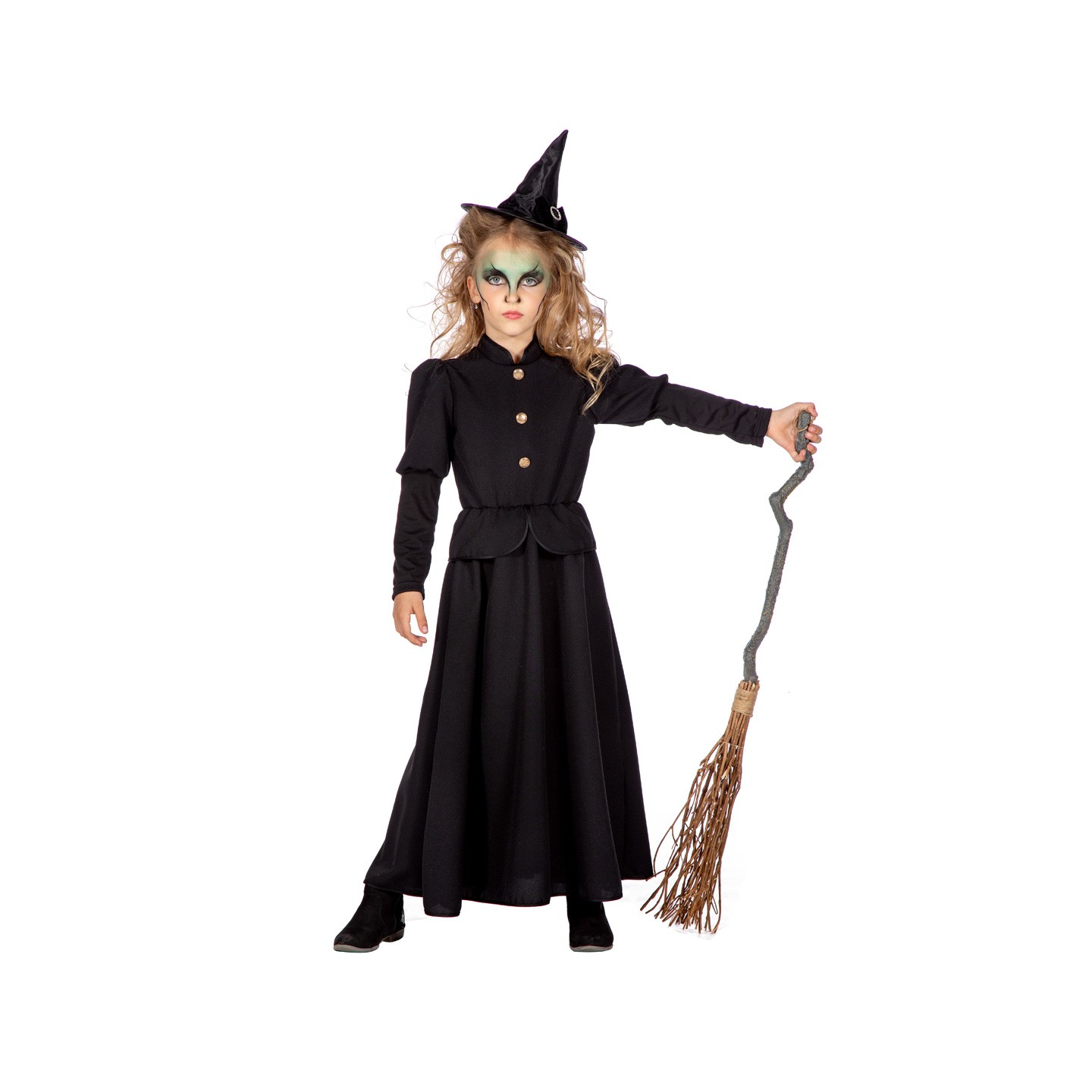 heksenjurk kind zwart wicked witch kostuum
