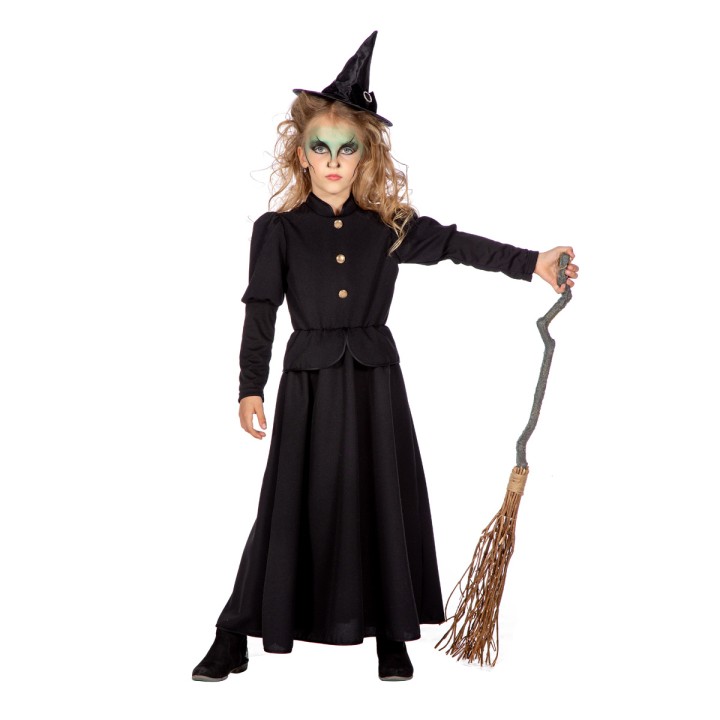 heksenjurk kind zwart wicked witch kostuum