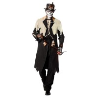 voodoo halloween outfit heren skelet jas