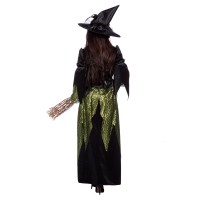 heksenjurk carnaval achterkant halloween kostuum vrouw