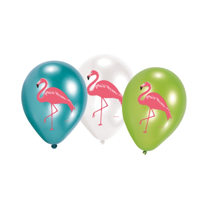 Latex ballonnen bedrukt flamingo versiering