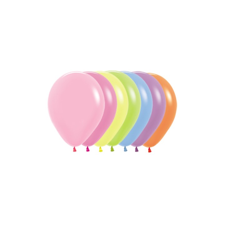 Neon ballonnen assortiment fluo kleuren mix