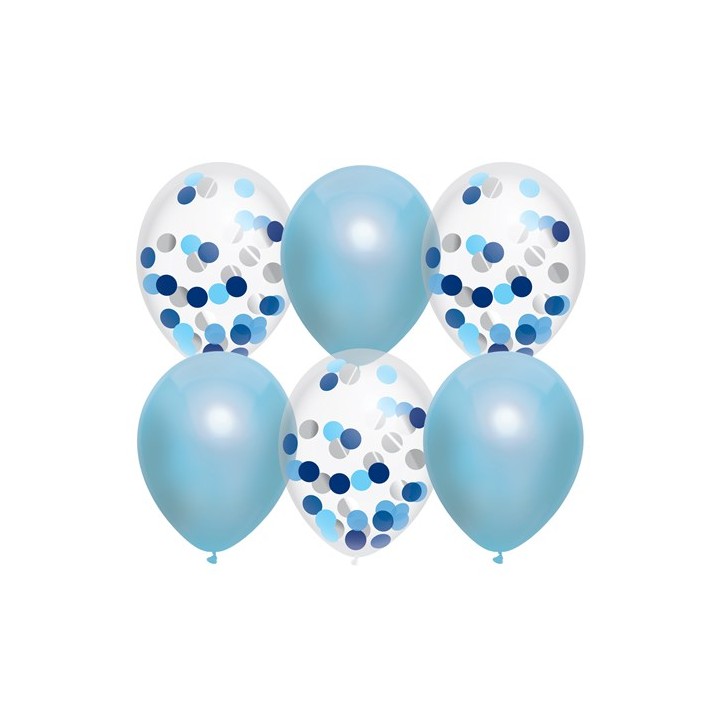 Confetti ballonnen blauw
