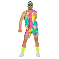 fitness aerobic outfit man jaren 80 neon