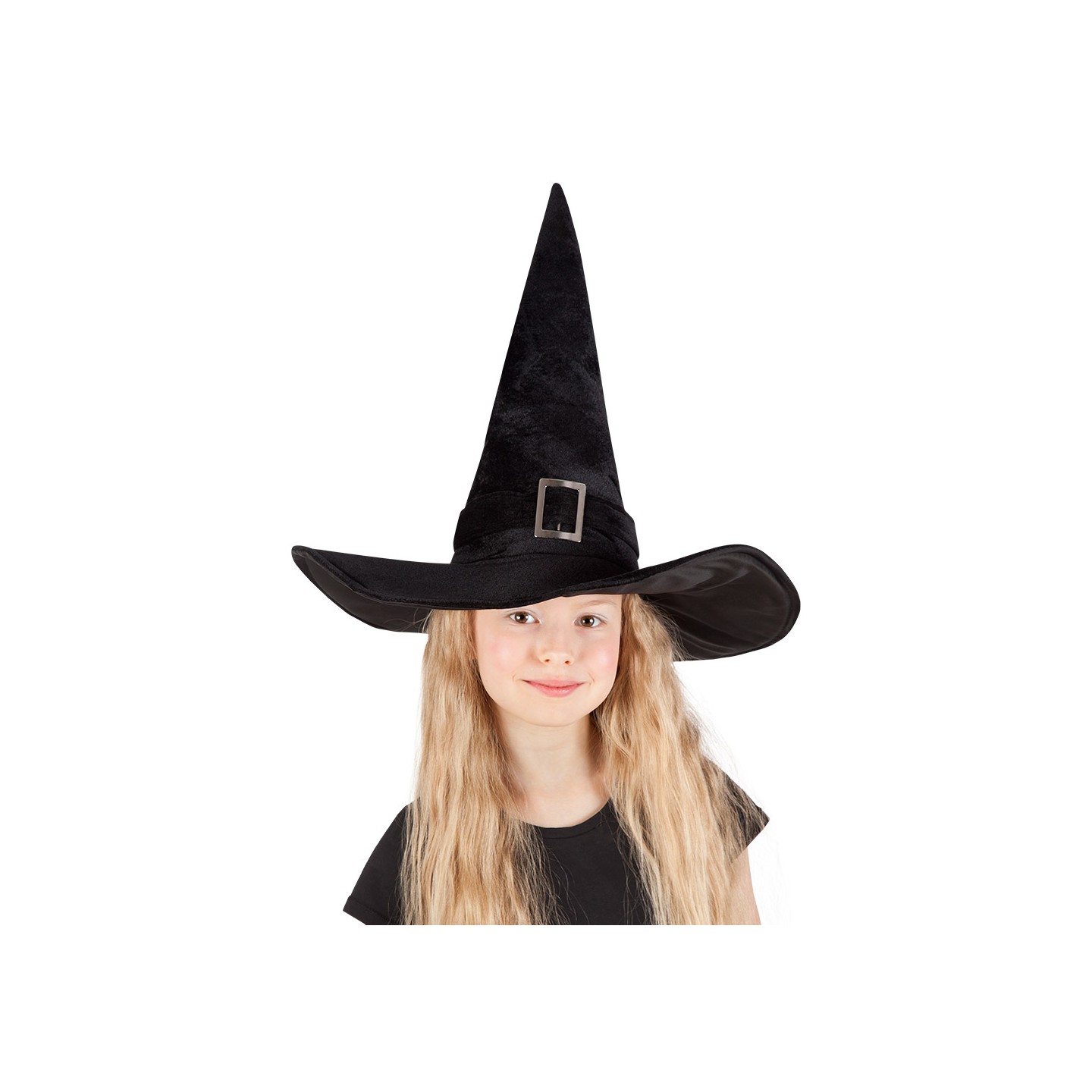 Heksenhoed kind zwart halloween accessoires
