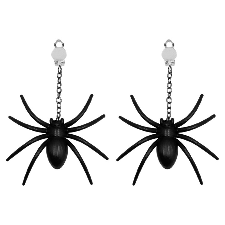 halloween oorbellen zwarte spin heks accessoires