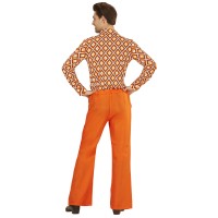 disco broek heren oranje 70's outfit