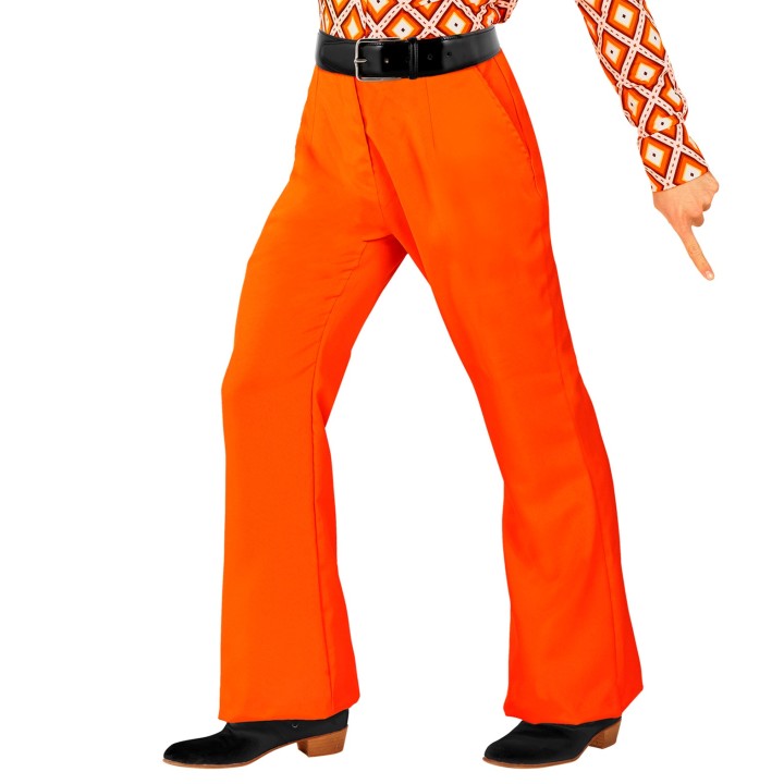 disco broek heren oranje 70's outfit