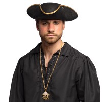 Piraten ketting skull goud piraten accessoires