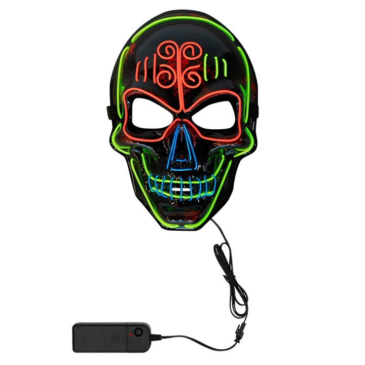 lichtgevend Day of the Dead masker LED licht