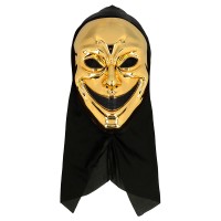 halloween masker psycho killer met kap goud