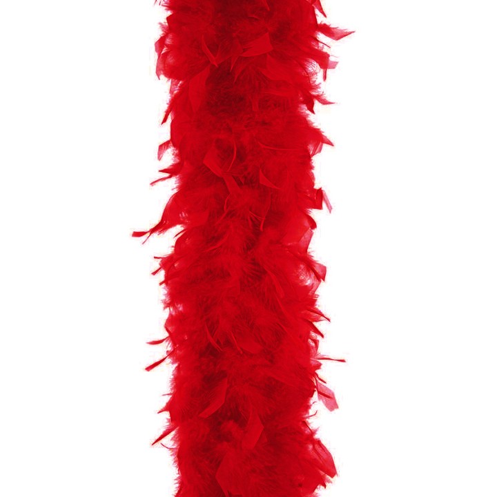 veren boa sjaal rood chandelle