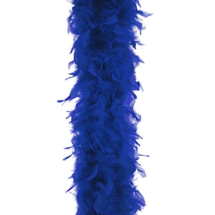 veren boa sjaal donker blauw koningsblauw