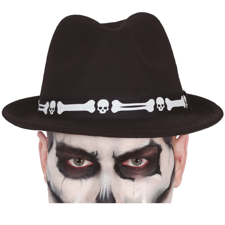 Halloween hoed beenderen botten print