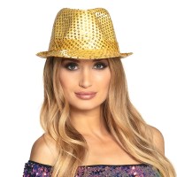 glitter hoed goud carnaval feesthoed