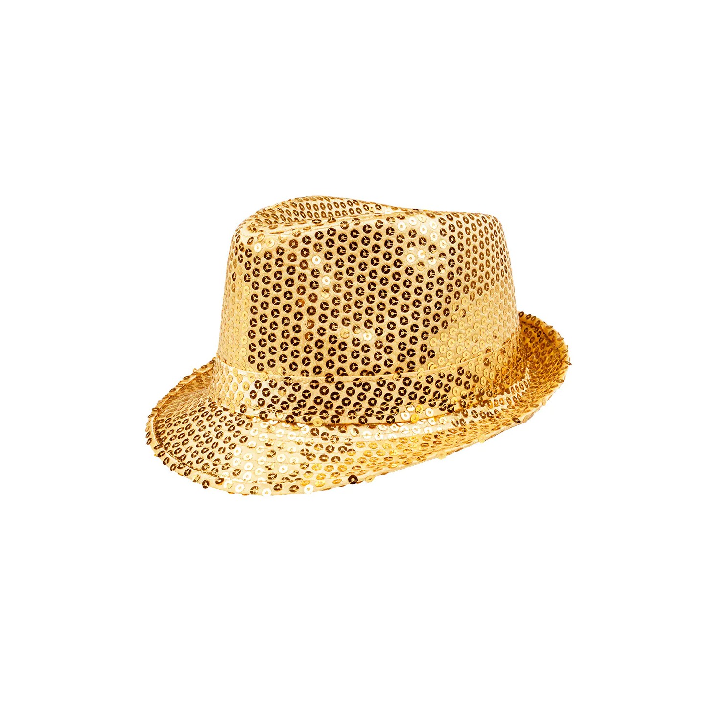 glitter hoed goud pailletten