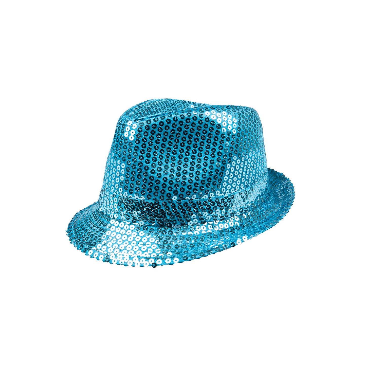 glitter hoed lichtblauw pailletten