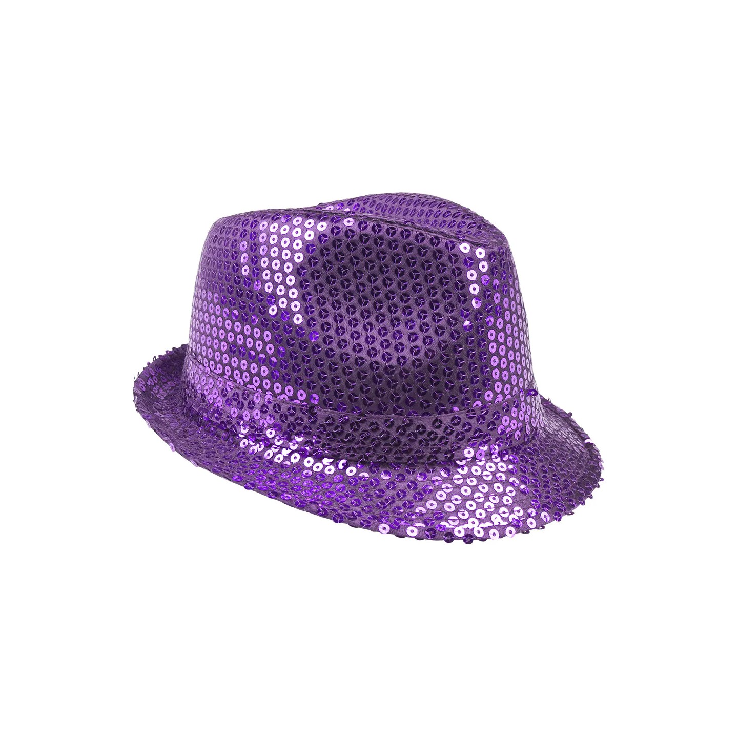 glitter hoed paars carnaval
