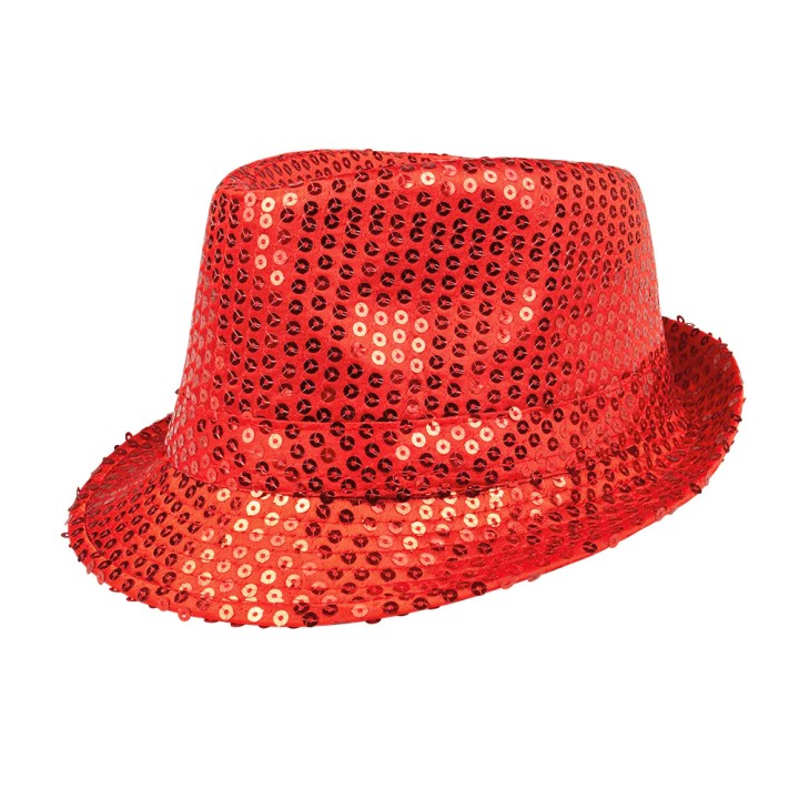 glitter hoed rood