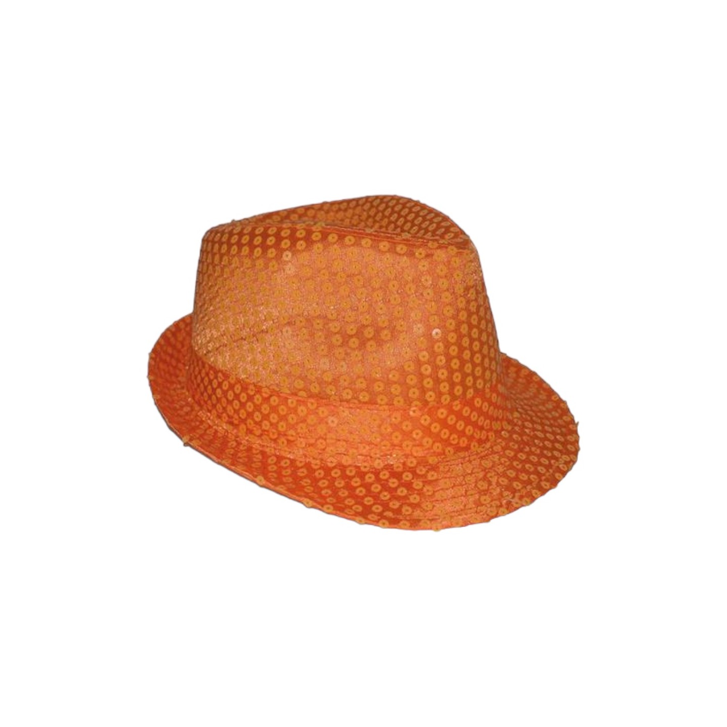 glitter hoed fluo neon oranje