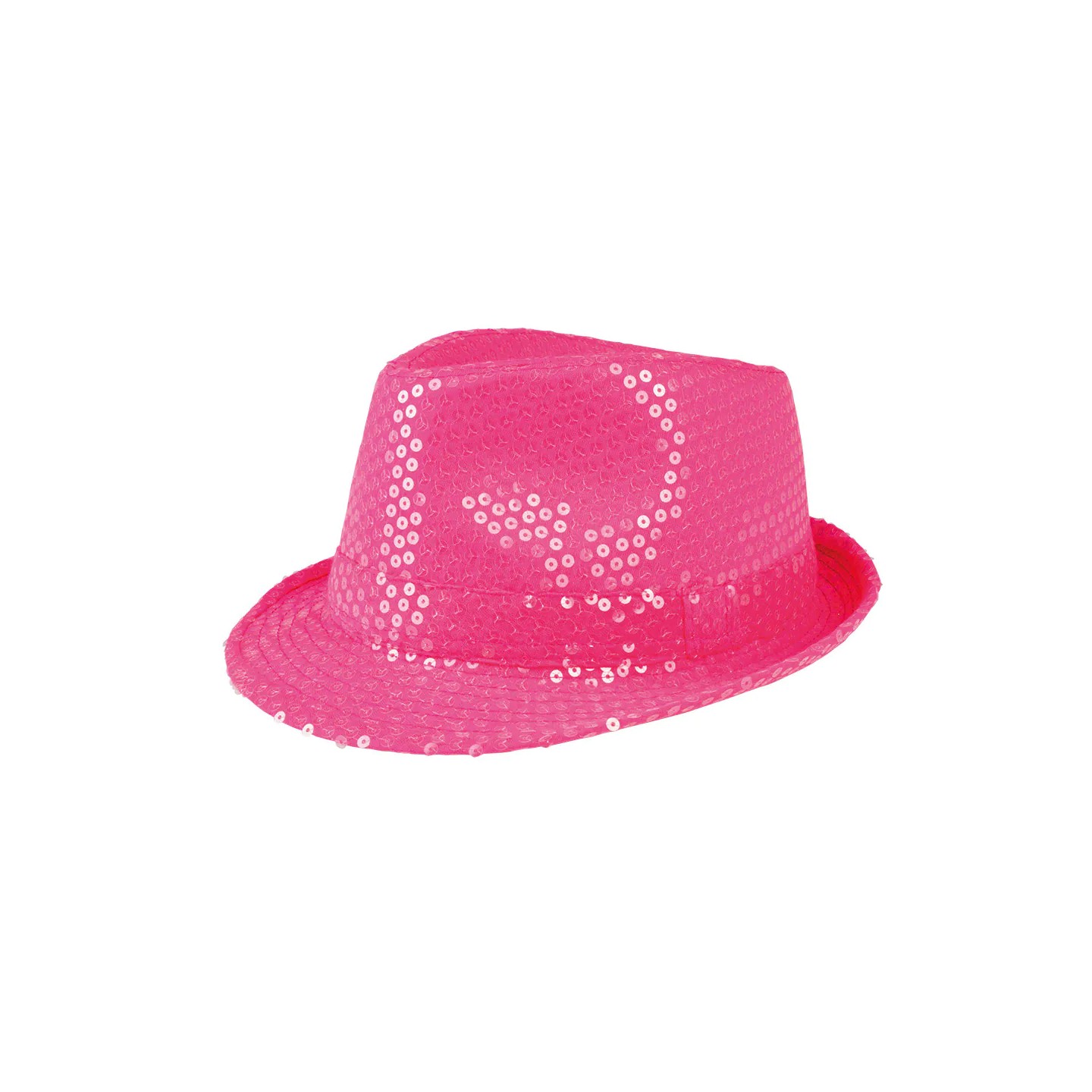 glitter hoed fluo neon roze