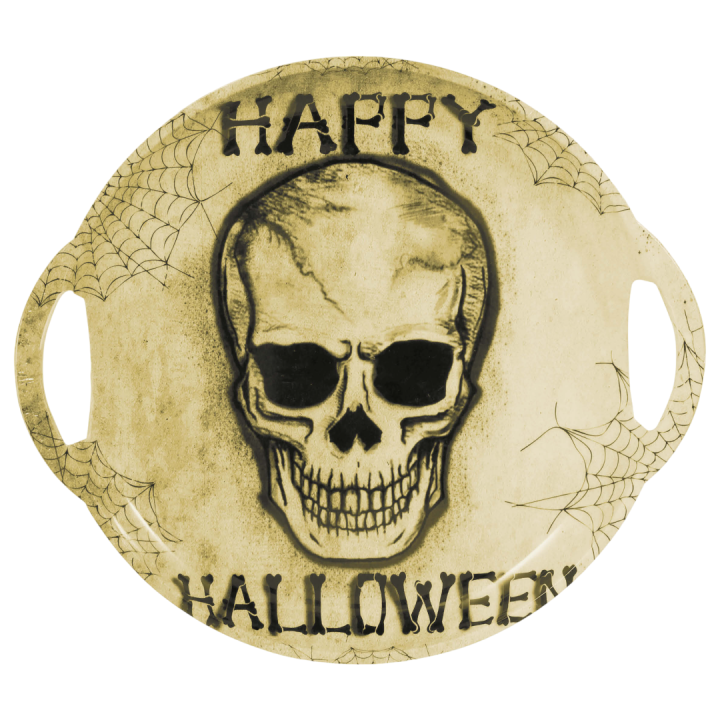 Halloween decoratie dienblad schedel 30 cm