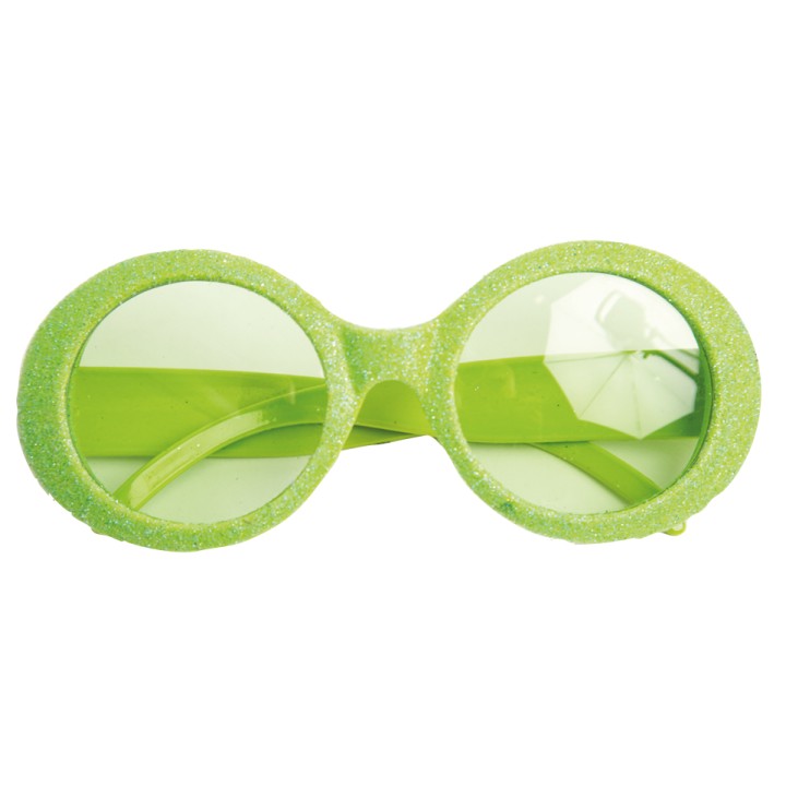 glitter bril groen gekke feestbril