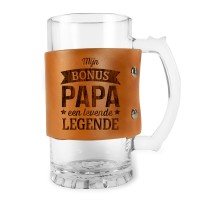 Cadeau bierglas bonus papa legende vaderdag