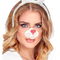 konijnen neus met elastiek carnaval snuit