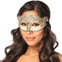 venetiaanse masker dames creme wit