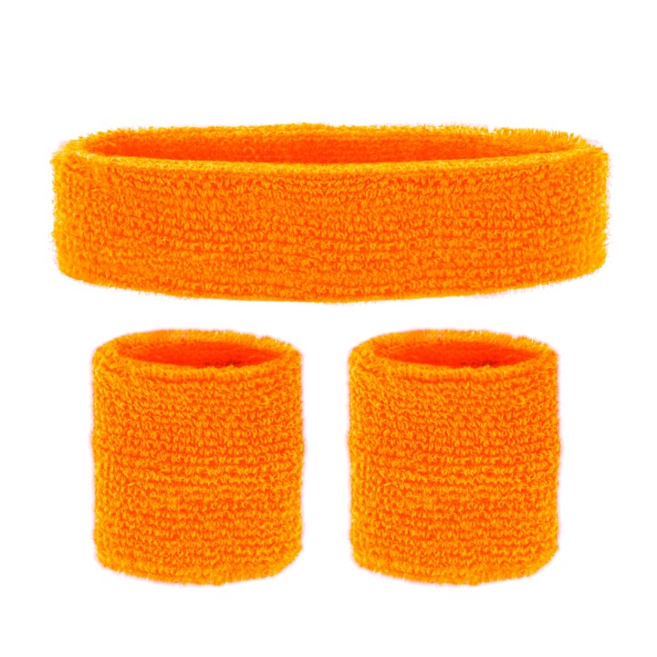 fluo zweetbandjes oranje neon carnaval accessoires