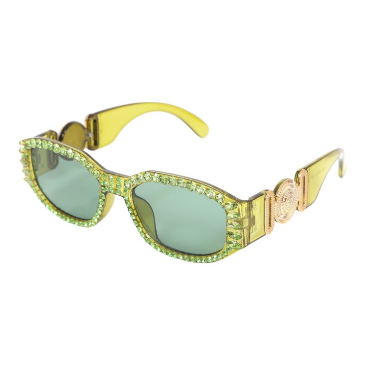 bling glitter bril groen carnaval feestbril