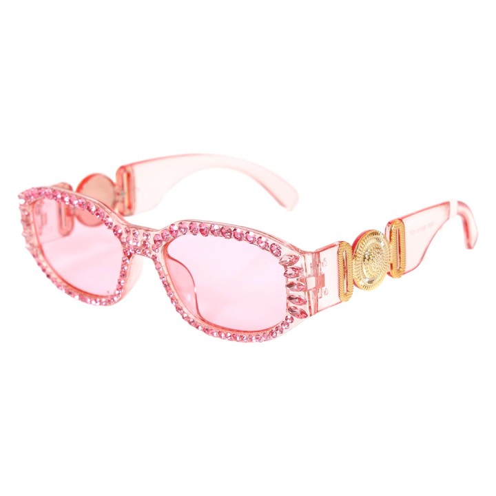 bling glitter bril roze carnaval feestbril