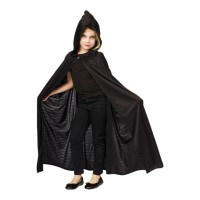 halloween cape met kap kind zwart