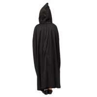 halloween cape met kap kind zwart