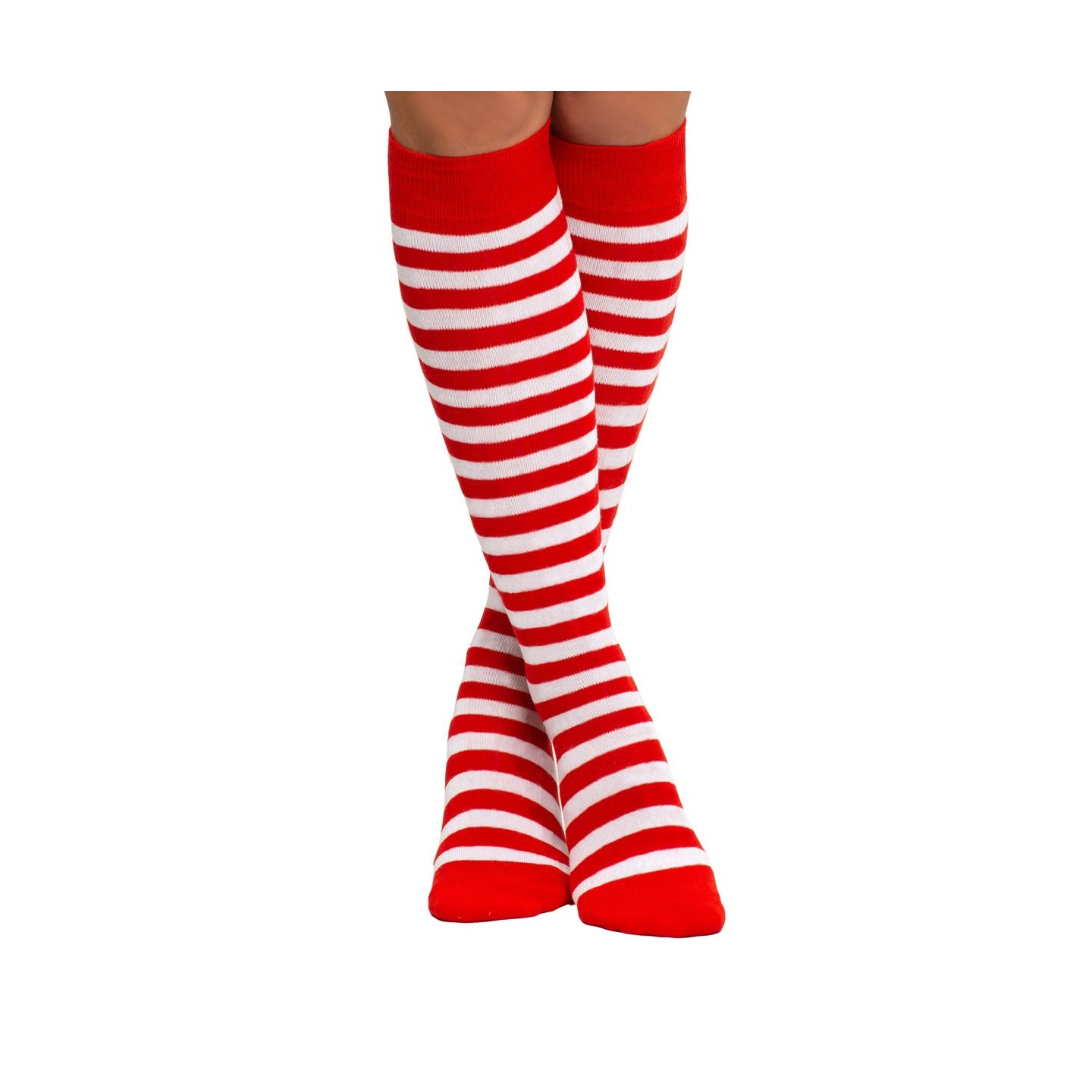 gestreepte kniekousen rood wit sokken