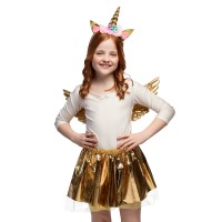 Eenhoorn unicorn verkleedset kostuum goud kind