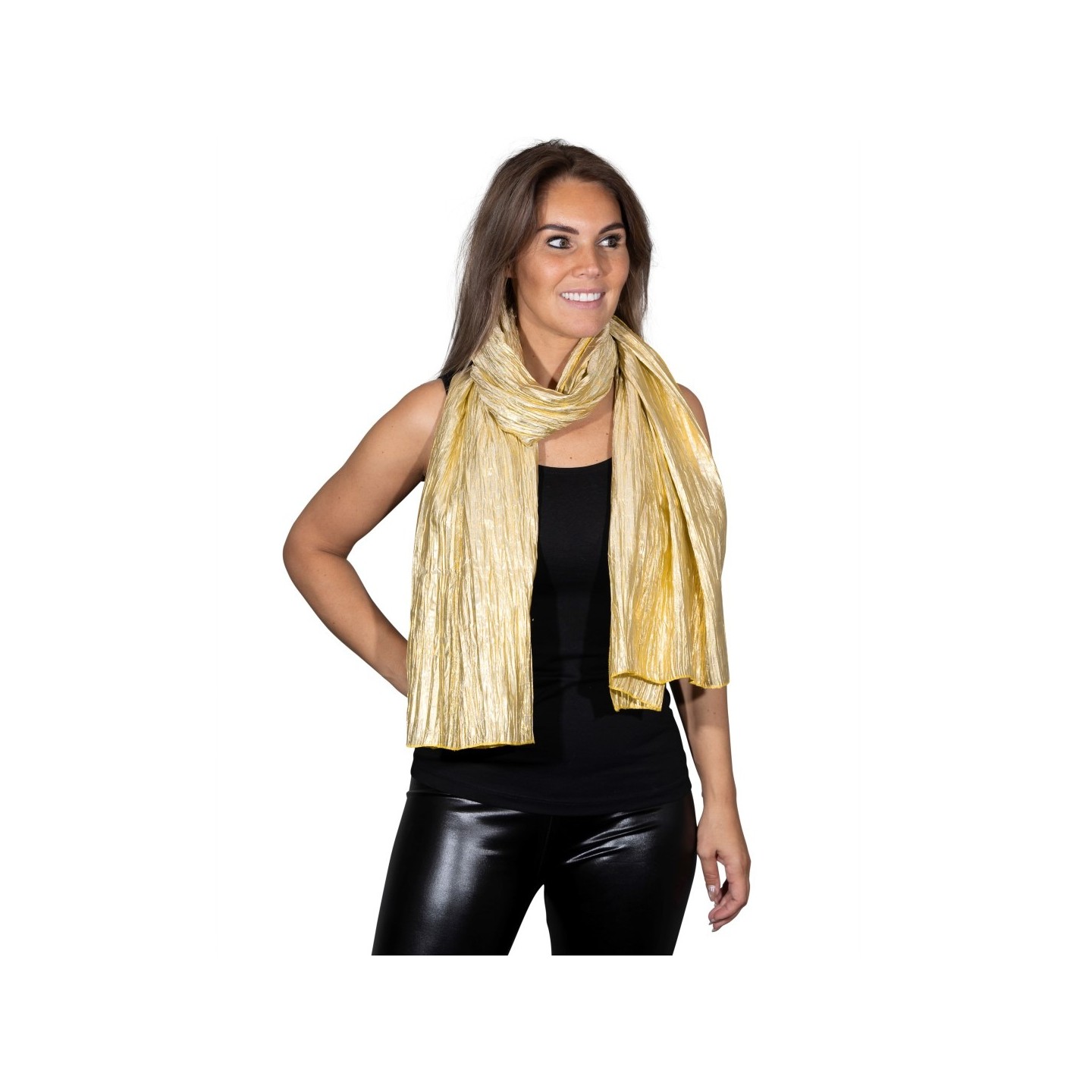 glitter sjaal goud glamour accessoires