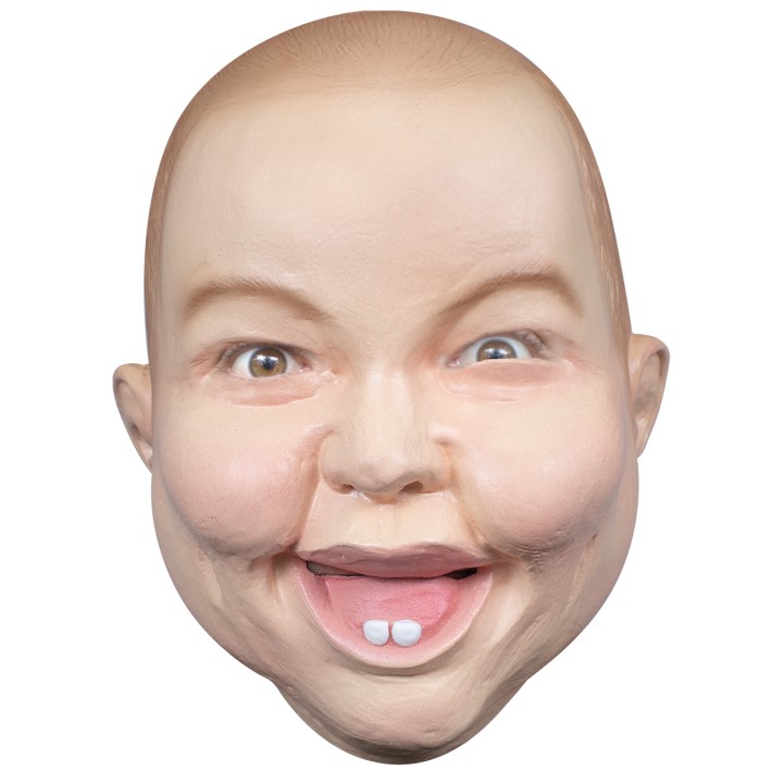 carnavalsmasker lachende baby masker realistisch